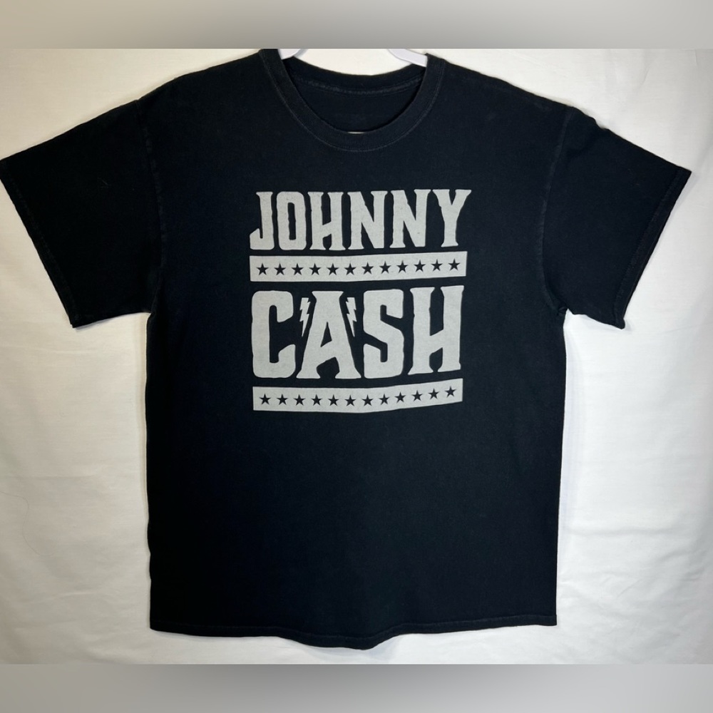Men's Black/White Johnny Cash Short Sleeve T-Shirt